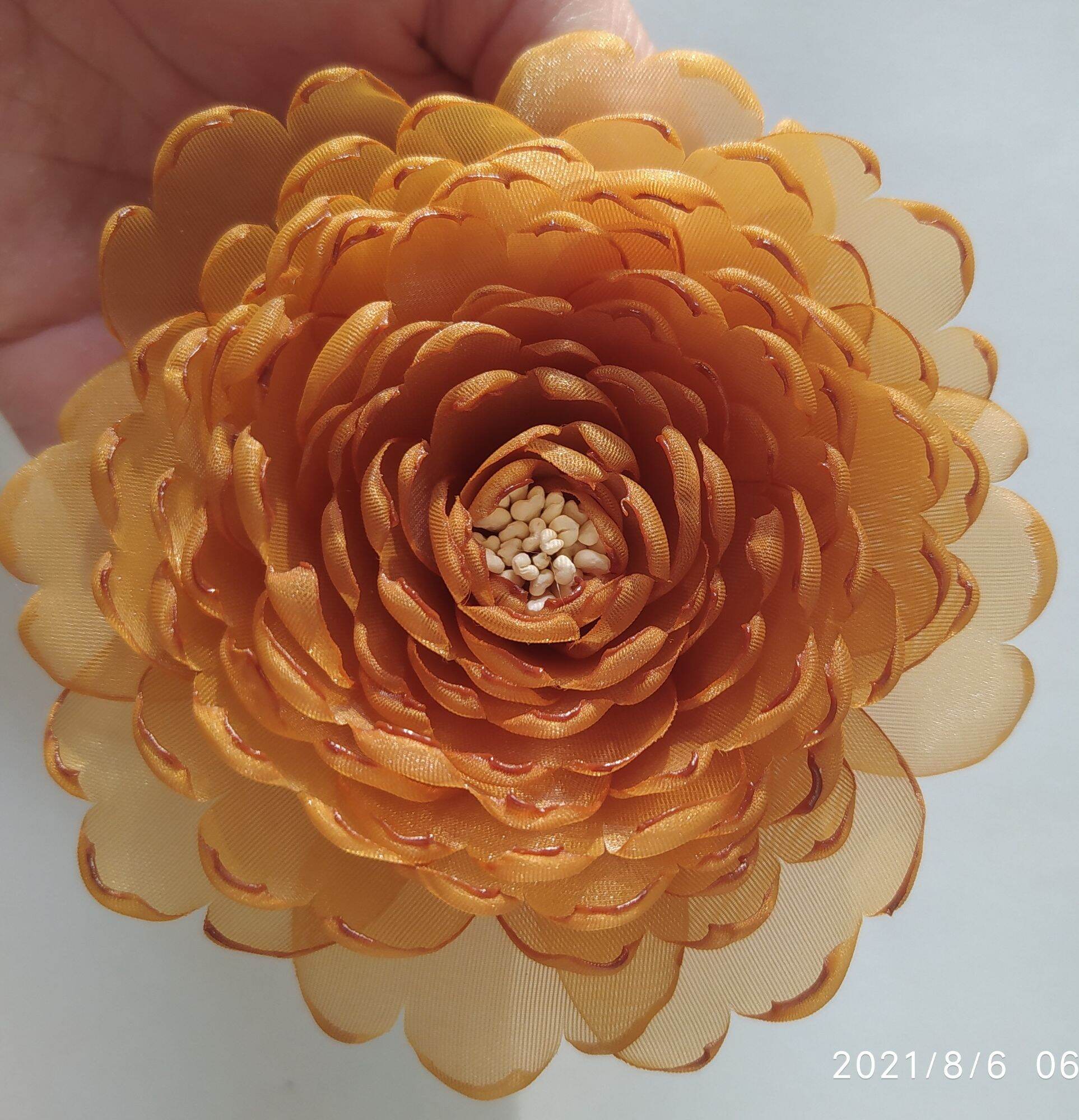 [HCM]Hoa voan cài áo Canto màu đồng