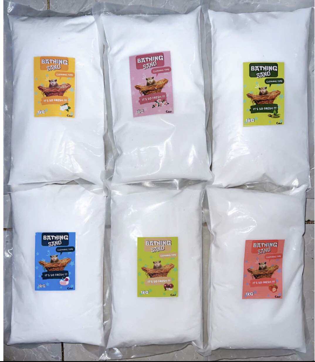 [HCM]1kg Cát tắm cho hamster siêu sạch, siêu thơm, điều mượt