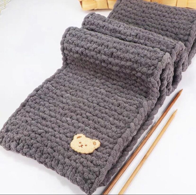 {DIY}Set nguyên liệu đan khăn nhung mềm mại [có video hướng dẫn]
