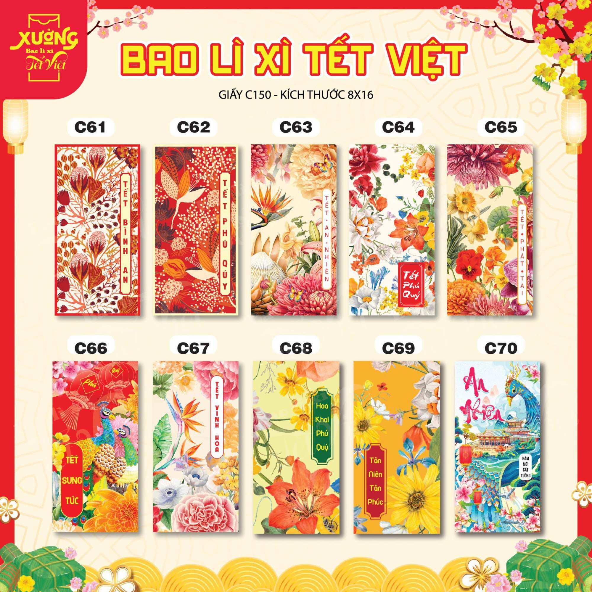 500 bao lì xì 2024 giá rẻ
