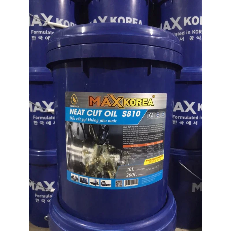 DẦU CẮT GỌT KHÔNG PHA NƯỚC MAX KOREA NEAT CUT OIL S810 XÔ 20 LIT