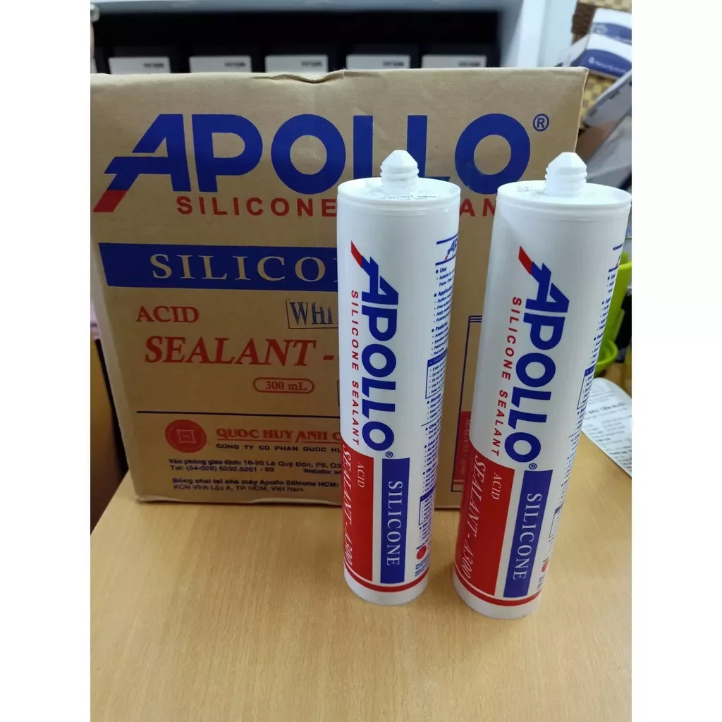 Keo Silicon Apollo A300 trắng sữa/ đen/xám