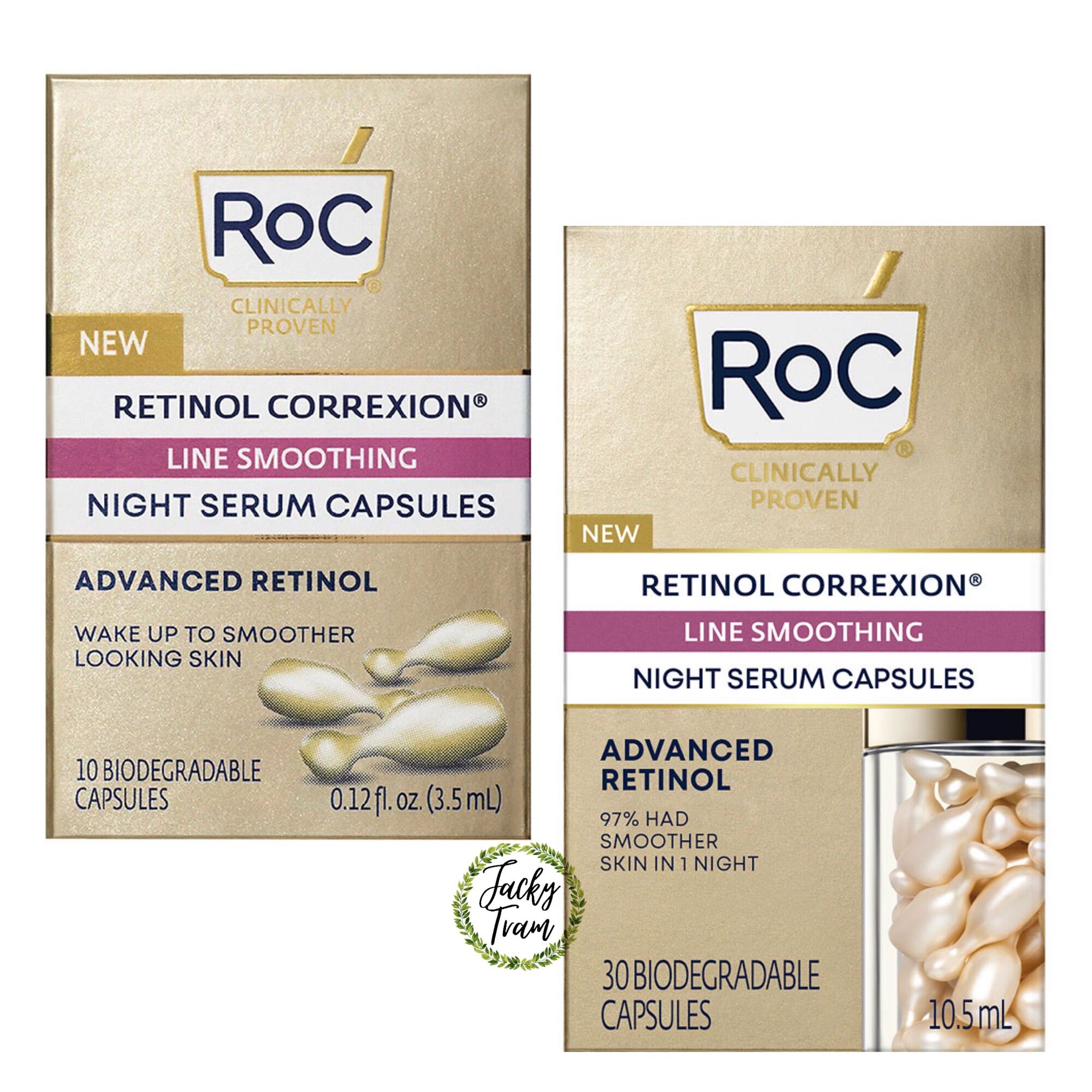 [Hcm]Tinh Chất Dưỡng Da Roc Retinol Correcxion Night Capsules