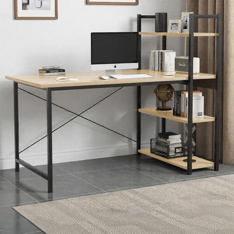 Simple Home Computer Desk with Shelf Office Writing Desk Student Study Desk Desktop Storage Desk Cover Gradient Color Style Giá  918,000 Đồng*Miễn phí vận chuyển