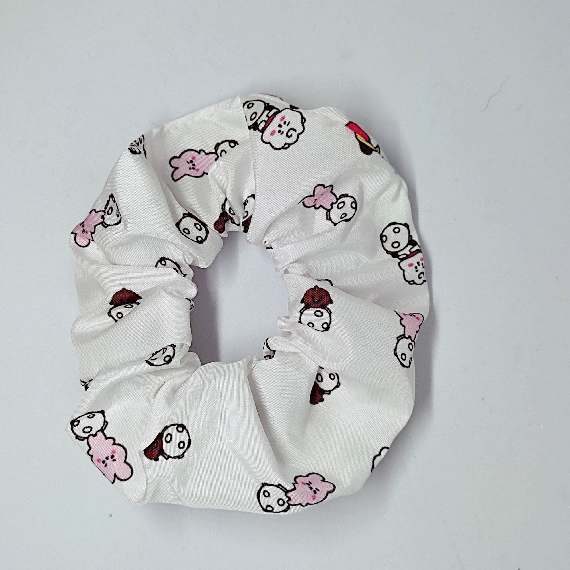 Dây cột tóc scrunchies họa tiết hoạt hình