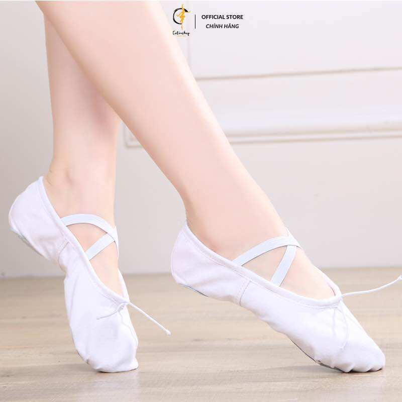Giày tập múa bale, giày tập múa cổ trang size 22-44 form giày nhỏ đi tăng size