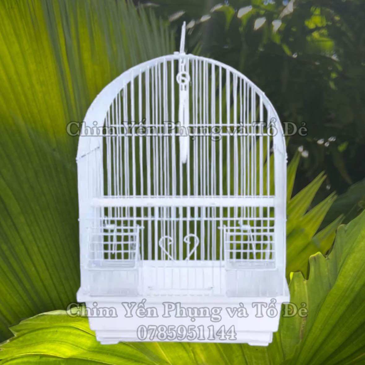Lồng chim MÁI VÒM cho chim cảnh nhỏ (đủ phụ kiện) [Sg-giao hoả tốc 2h]