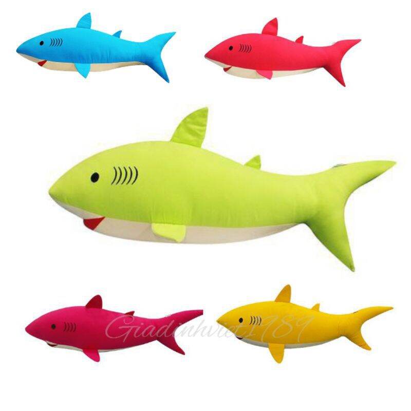 Gối thú cá mập 18x70x20 (cm) Hometex, gối ôm cho bé