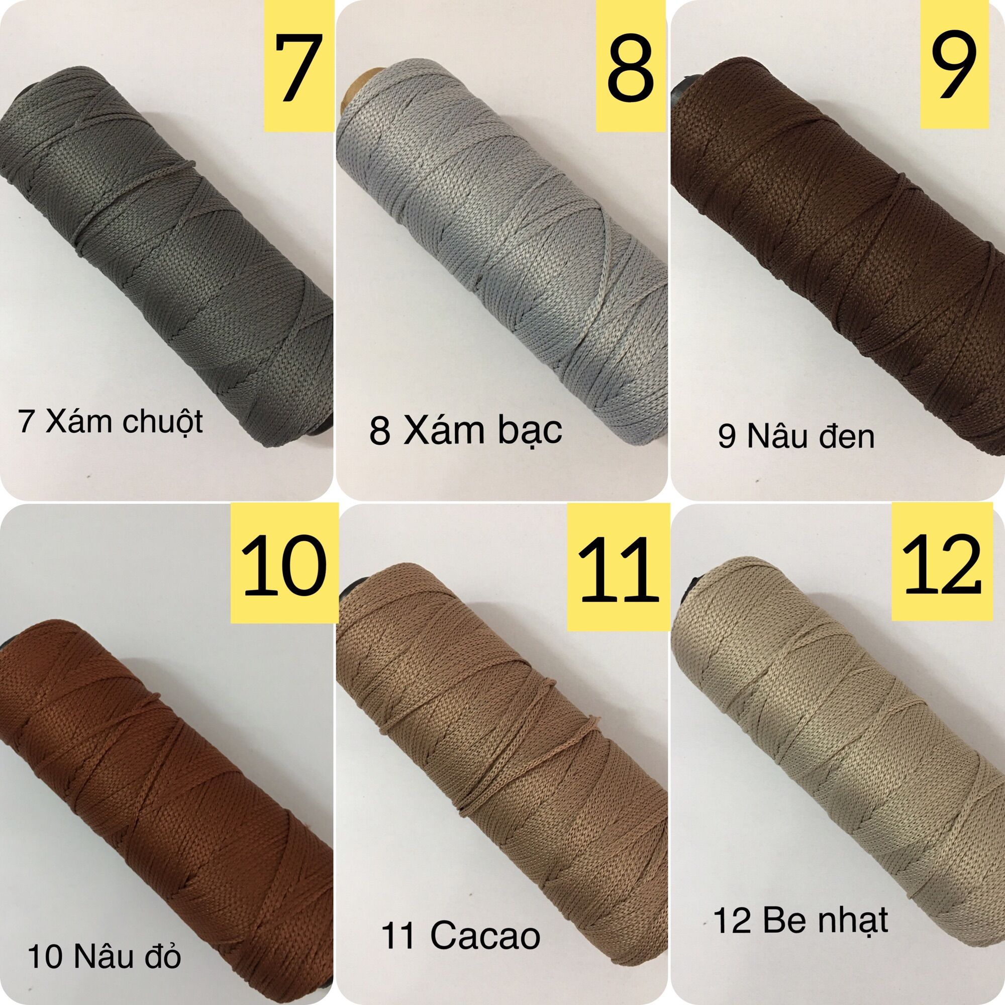 Sợi Dệt cotton- cty Craft Yarn (bảng màu từ 01-20)