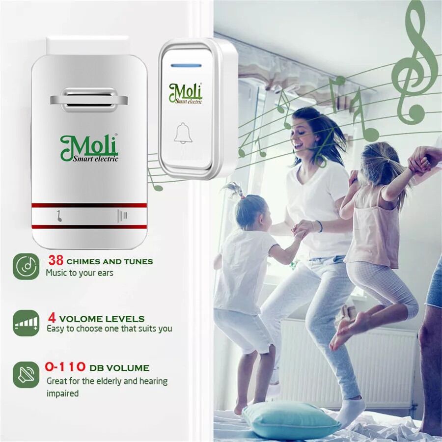 [HCM]Bộ 2 nút nhấn 1 chuông cửa không dây.