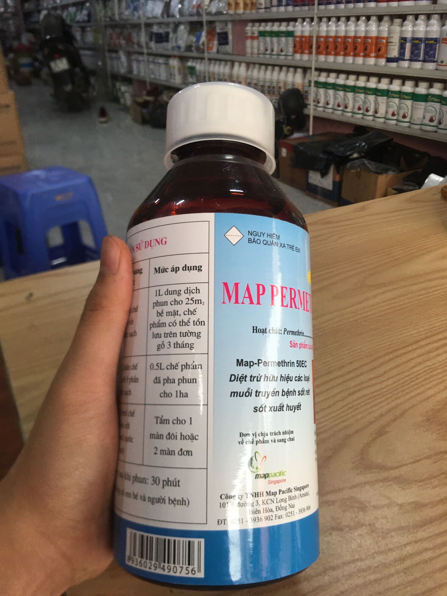 THUỐC DIỆT MUỖI PERMETHRIN 50EC [Chai 1000ML] MAP