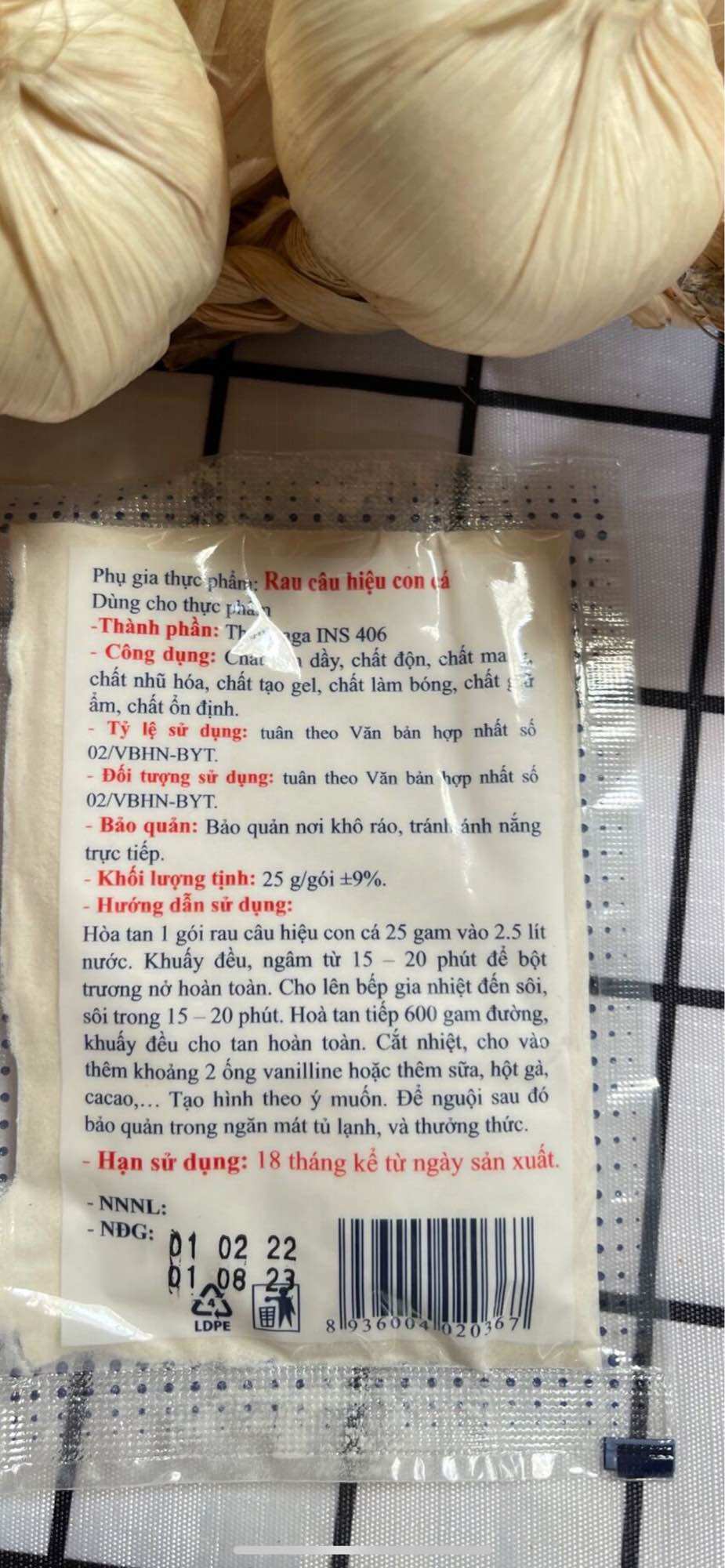 BỘT RAU CÂU CON CÁ GIÒN HIỆP LONG 25GRAM