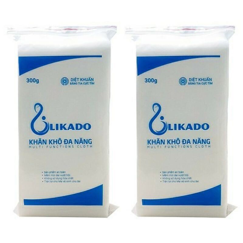 HCM Khăn khô đa năng LIKADO, Giấy khô đa năng 300g Chính hãng, mềm mịn