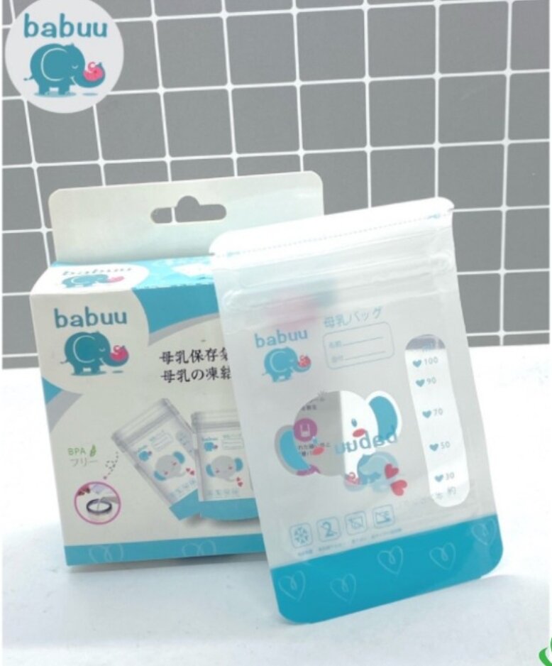 Hộp 30 Túi Trữ Sữa Babuu 100ml Nhật Bản