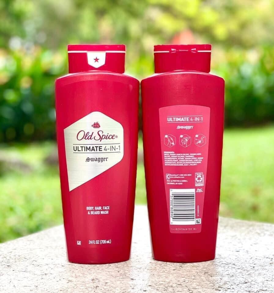 Sữa Tắm Gội Swagger - Old Spice 4In1 Hàng Mỹ 709Ml