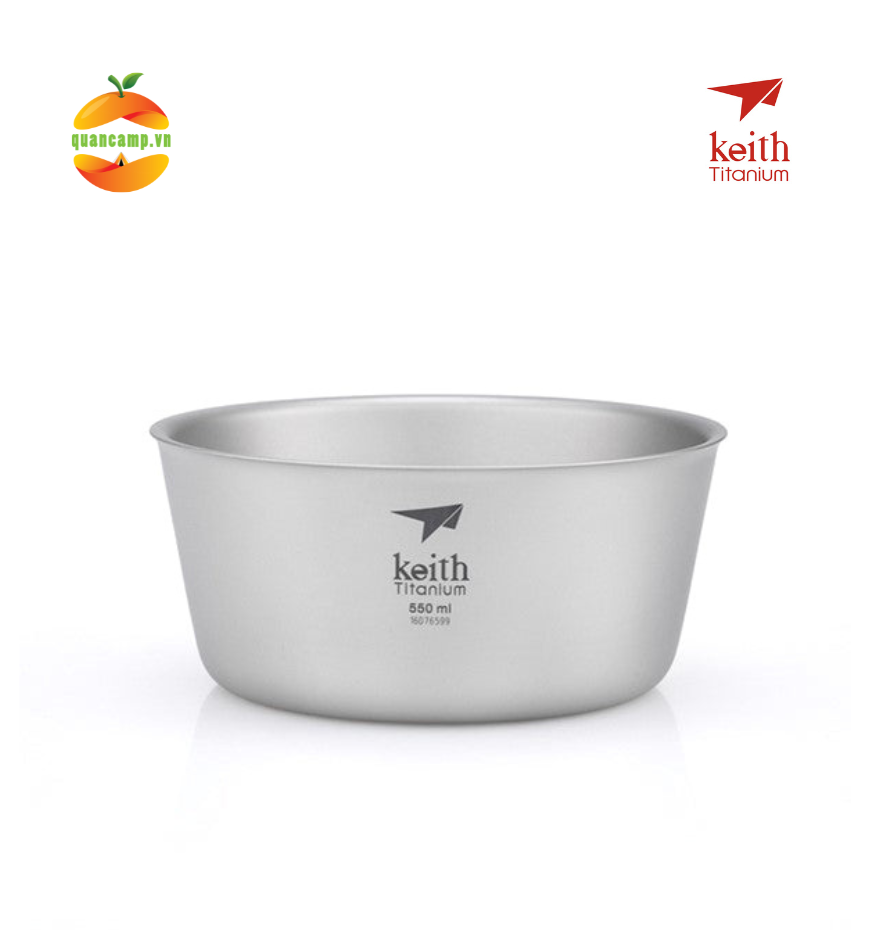 Chén ăn cách nhiệt 2 lớp titanium keith ti5322 - 550ml