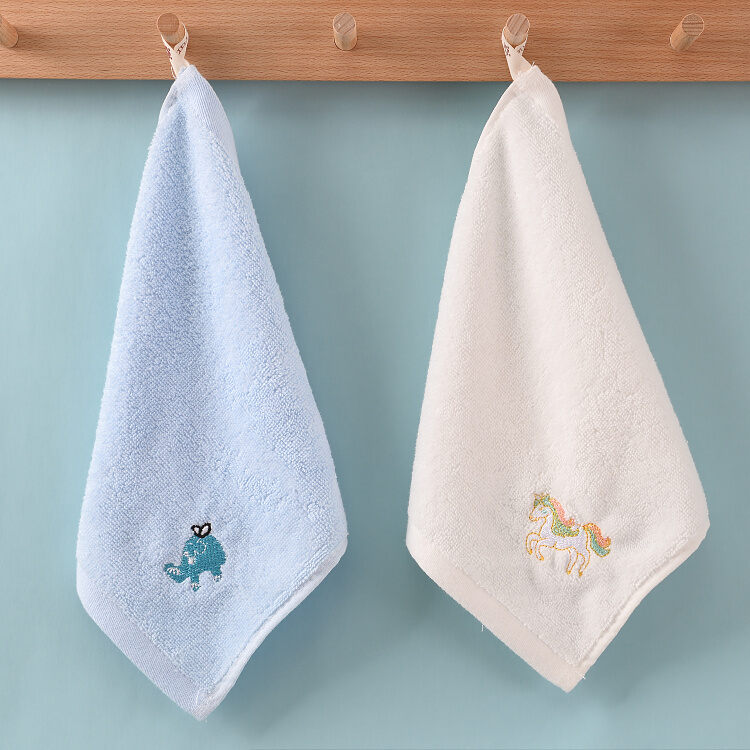 Khăn vuông nhỏ trẻ em khăn mặt nhỏ mềm mại cotton hình vuông cotton rửa mặt em bé khăn tay mẫu giáo vuông 10 chiếc