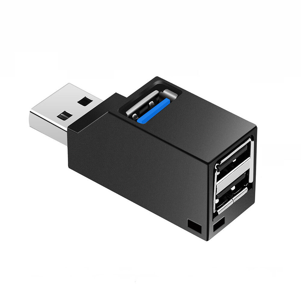 USB 3.0 HUB Adapter Extender Mini Splitter Box 1 to 3 Ports High Speed USB 2.0 For PC Laptop U Disk Card Reader