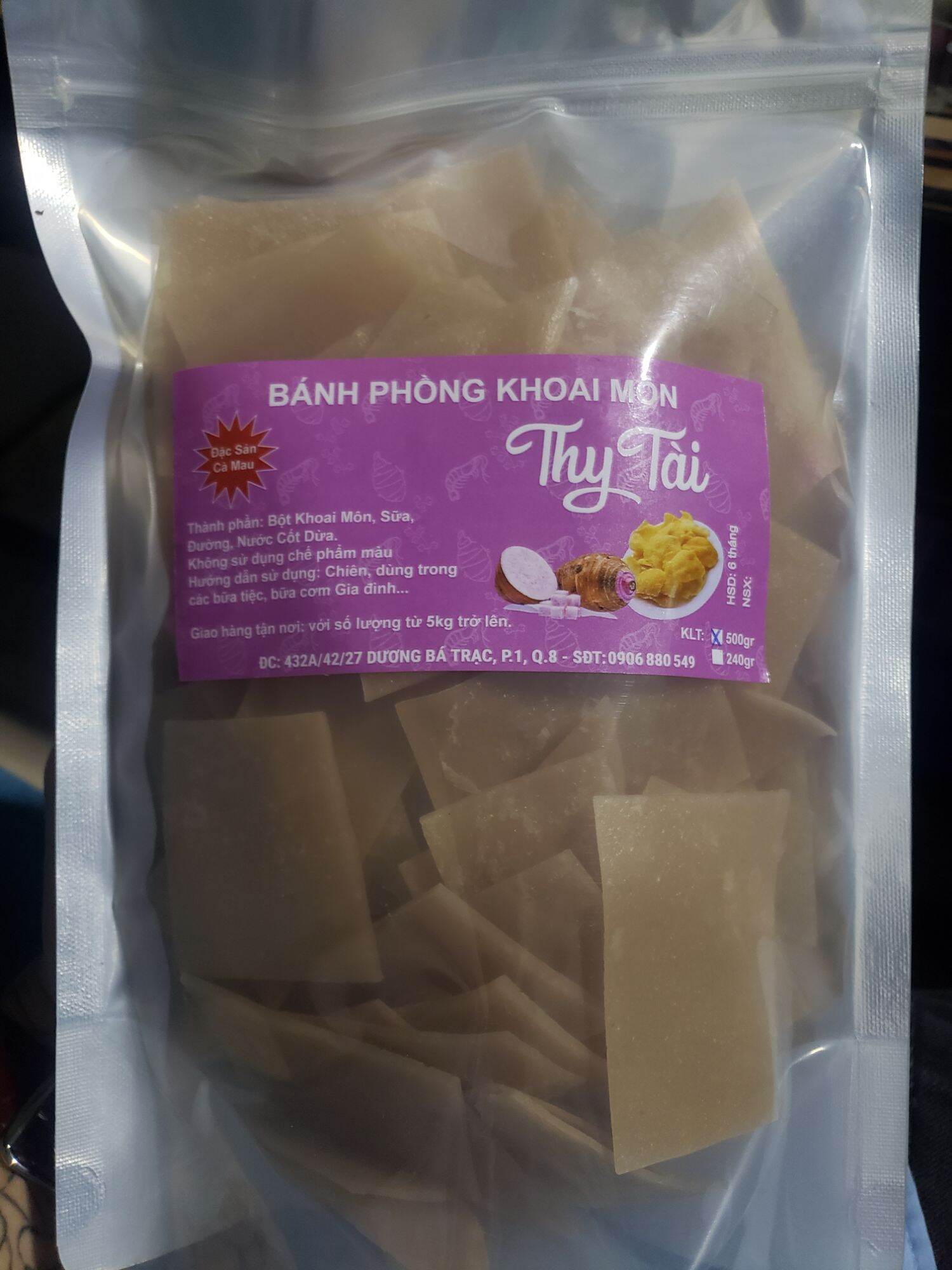 500g | bánh phồng khoai môn thy tài | đặc sản cà mau