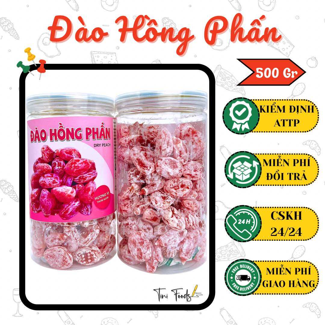 500g ô mai xí muội đào hồng phấn cao cấp ô mai quà tặng ăn vặt ô mai đặc biệt vị chua ngọt, giòn