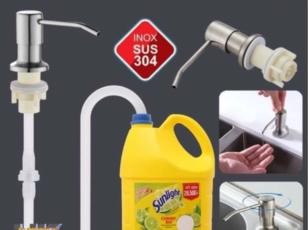 Bộ vòi đựng nước rửa chén gắn vào bồn inox 304 cao cấp