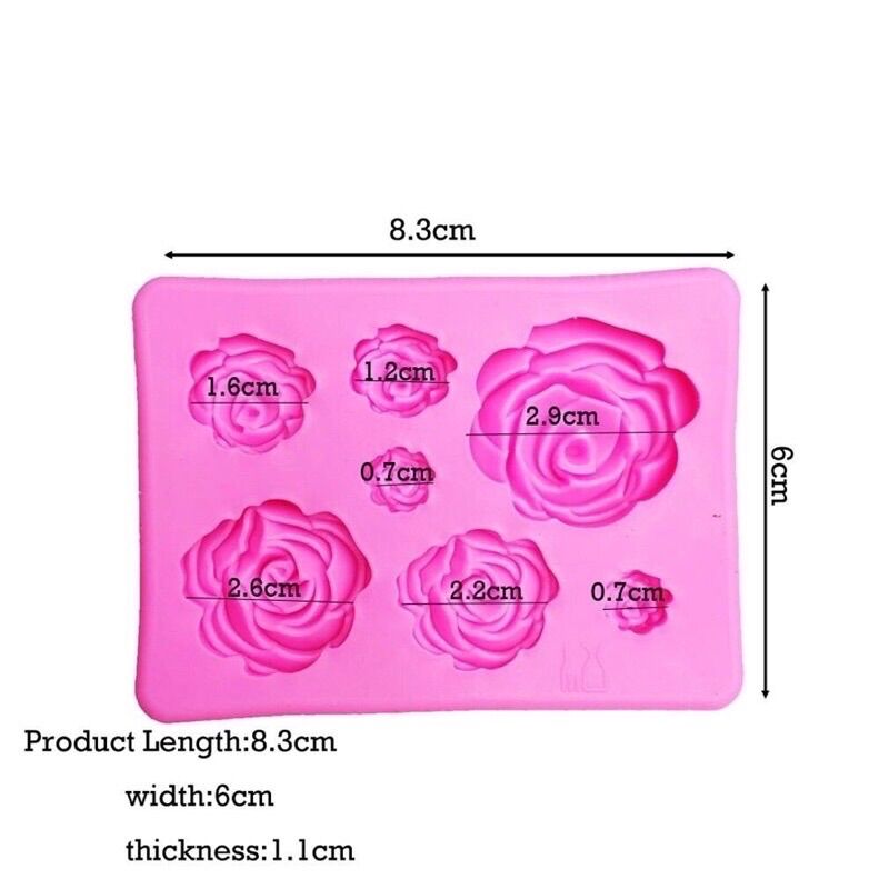 Khuôn silicon hoa hồng lớn