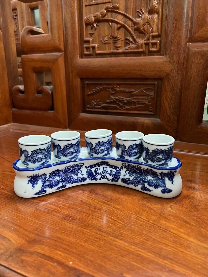 Kỷ (bộ chén thờ) 3 chén, 5 chén bát tràng đế to