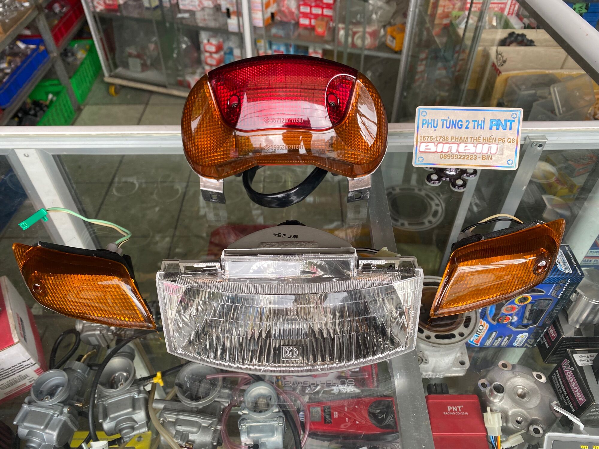 [HCM]Bộ choá đèn trước sau satria 2000 Zin