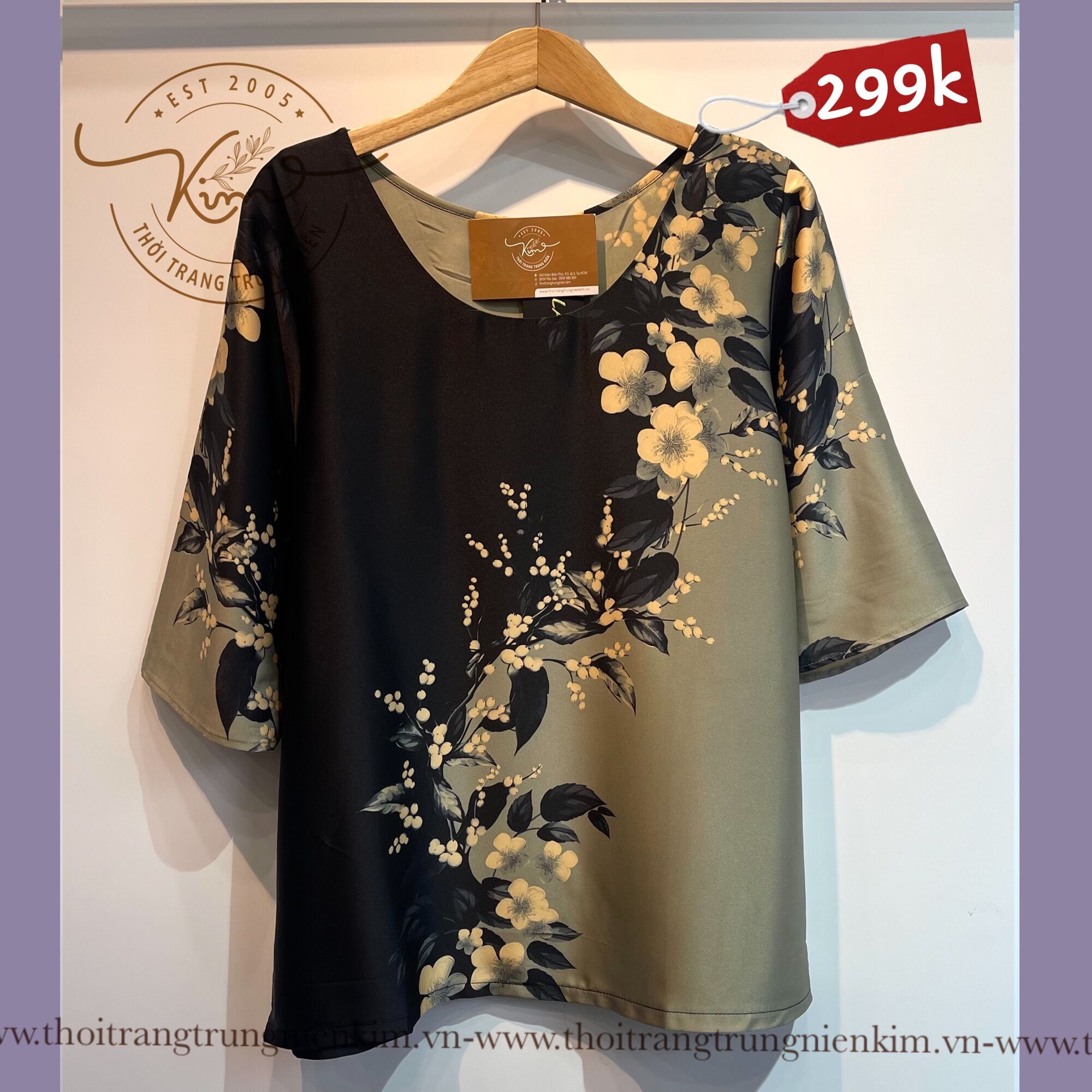 Áo lụa trung niên sang trọng Bigsize