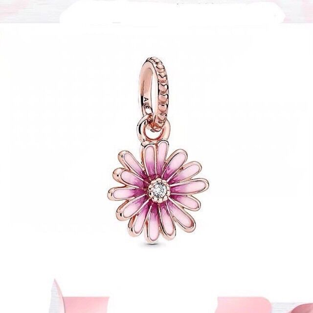 CHARM PAN ALE TREO HOA CÚC BẠC S925 CAO CẤP