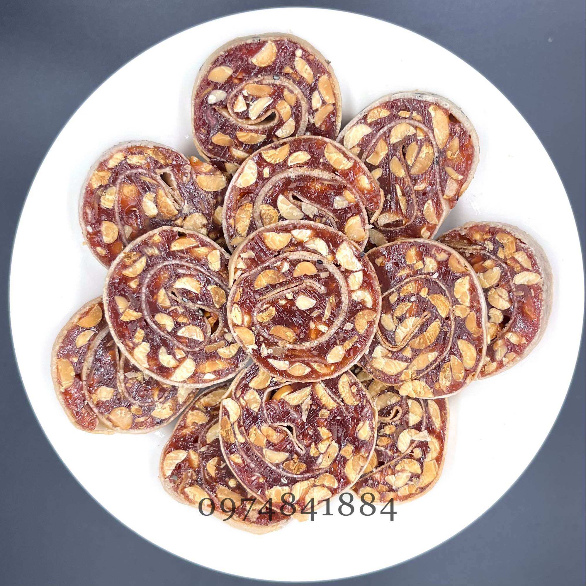 Kẹo chuối tươi đậu gừng cuộn bánh phồng 250g/ 500g/ 1kg