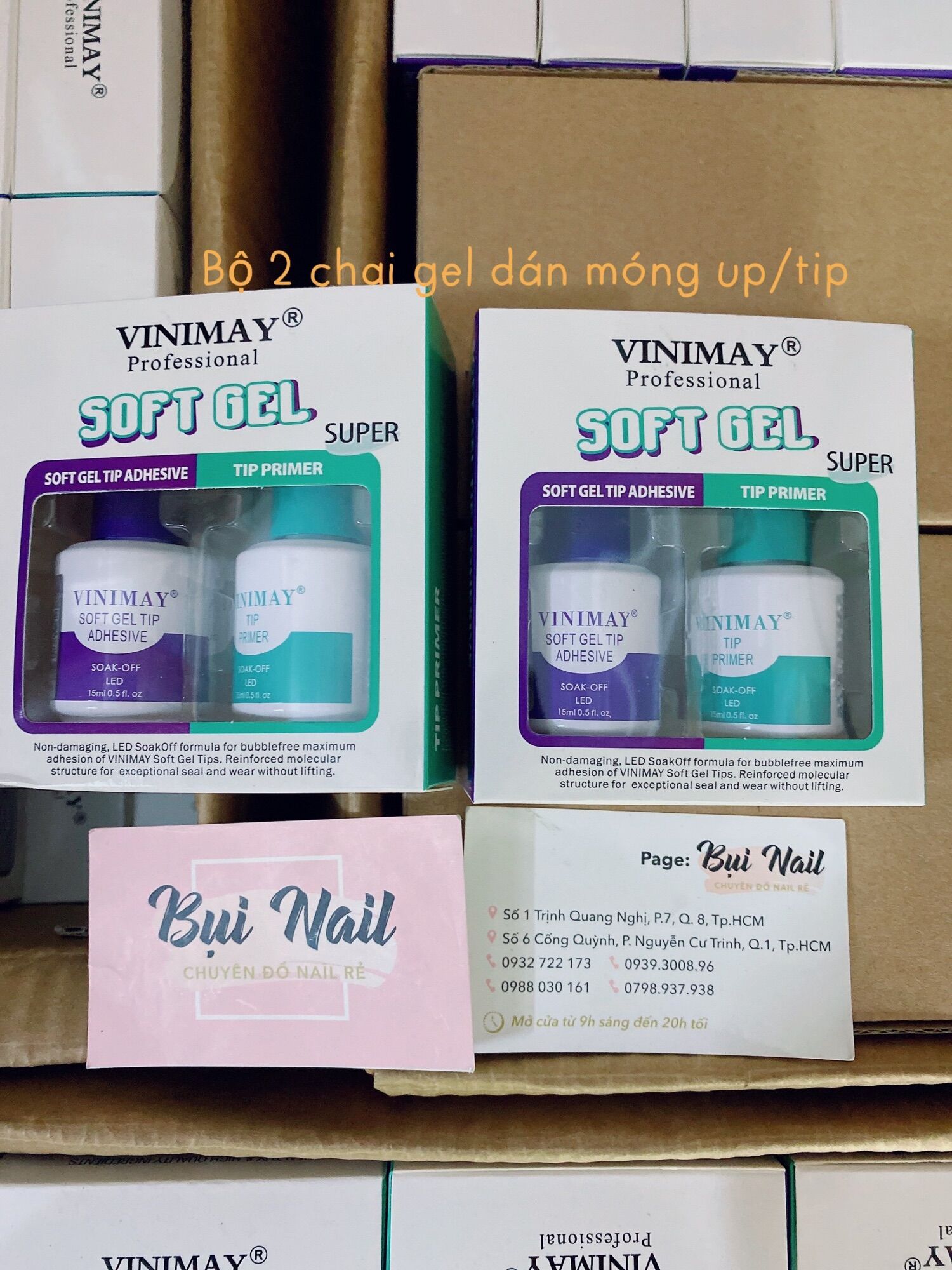 BỘ 2 CHAI GEL DÁN MÓNG VINIMAY SIÊU CHẮC