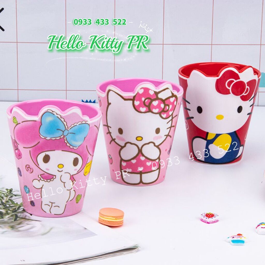 Ly cốc 3D Hello Kitty Doremon Doraemon