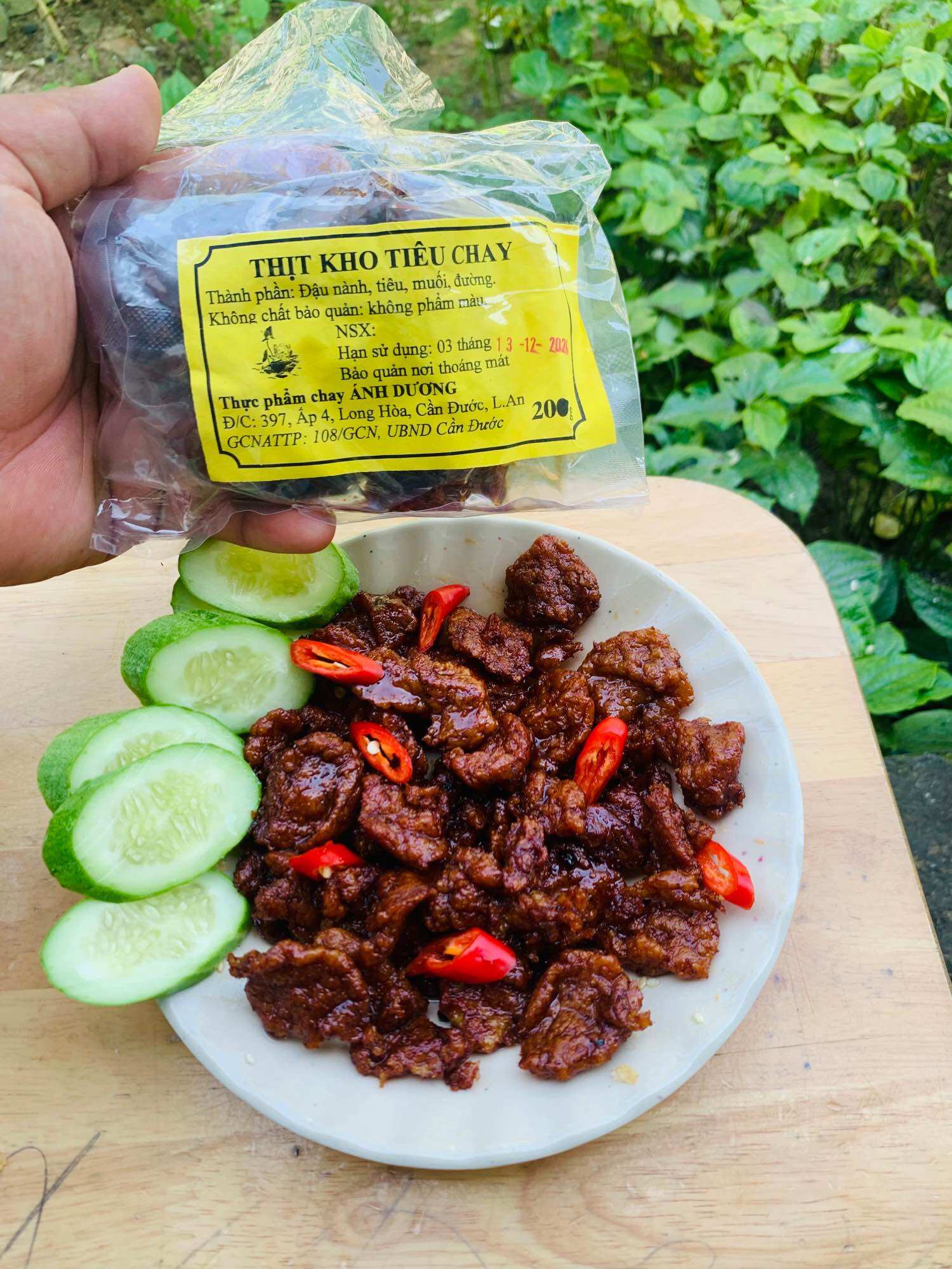 Thị kho tiêu chay đặc biệt combo 3 gói (600g)