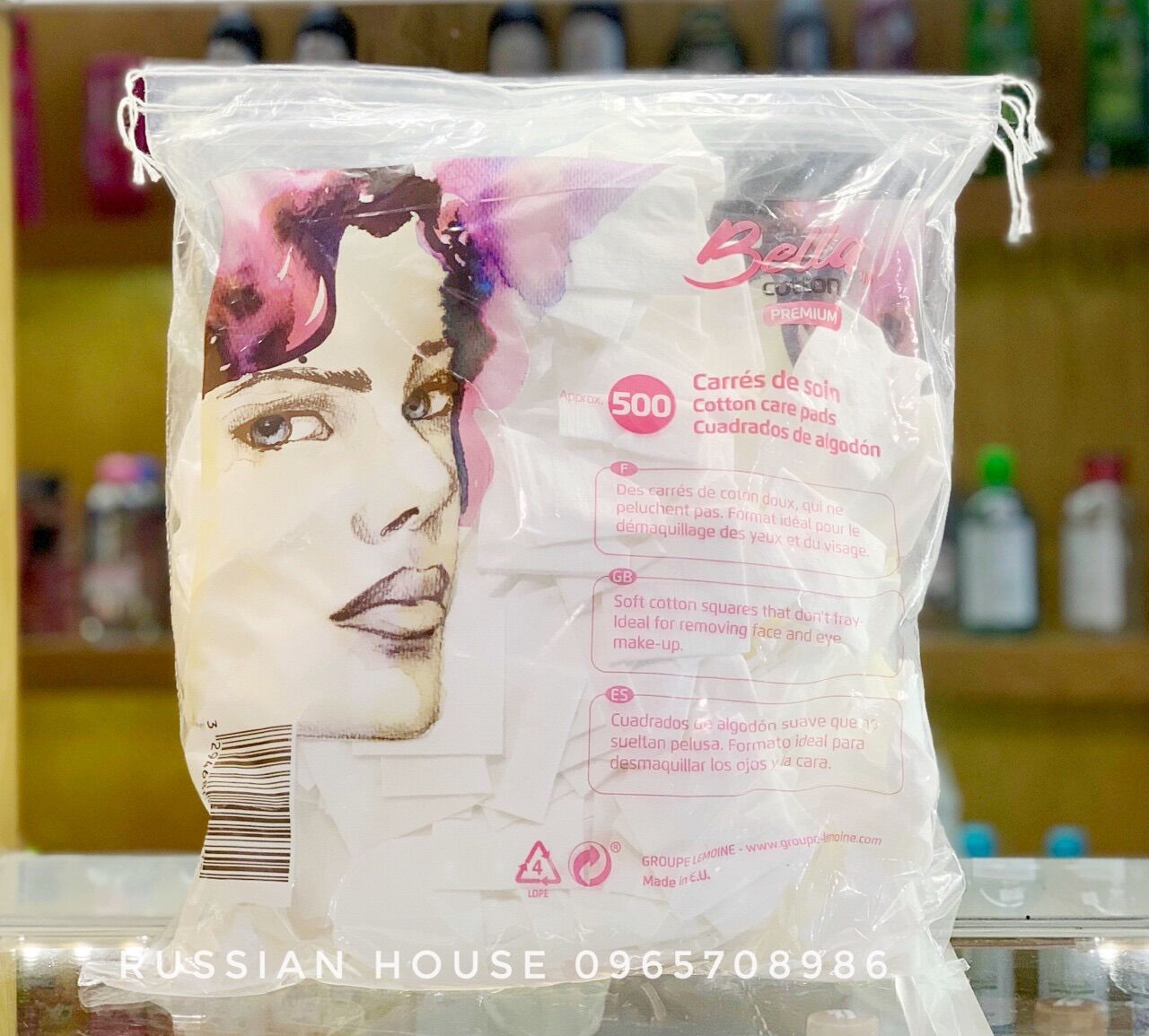 Bông tẩy trang Bella / 500 miếng