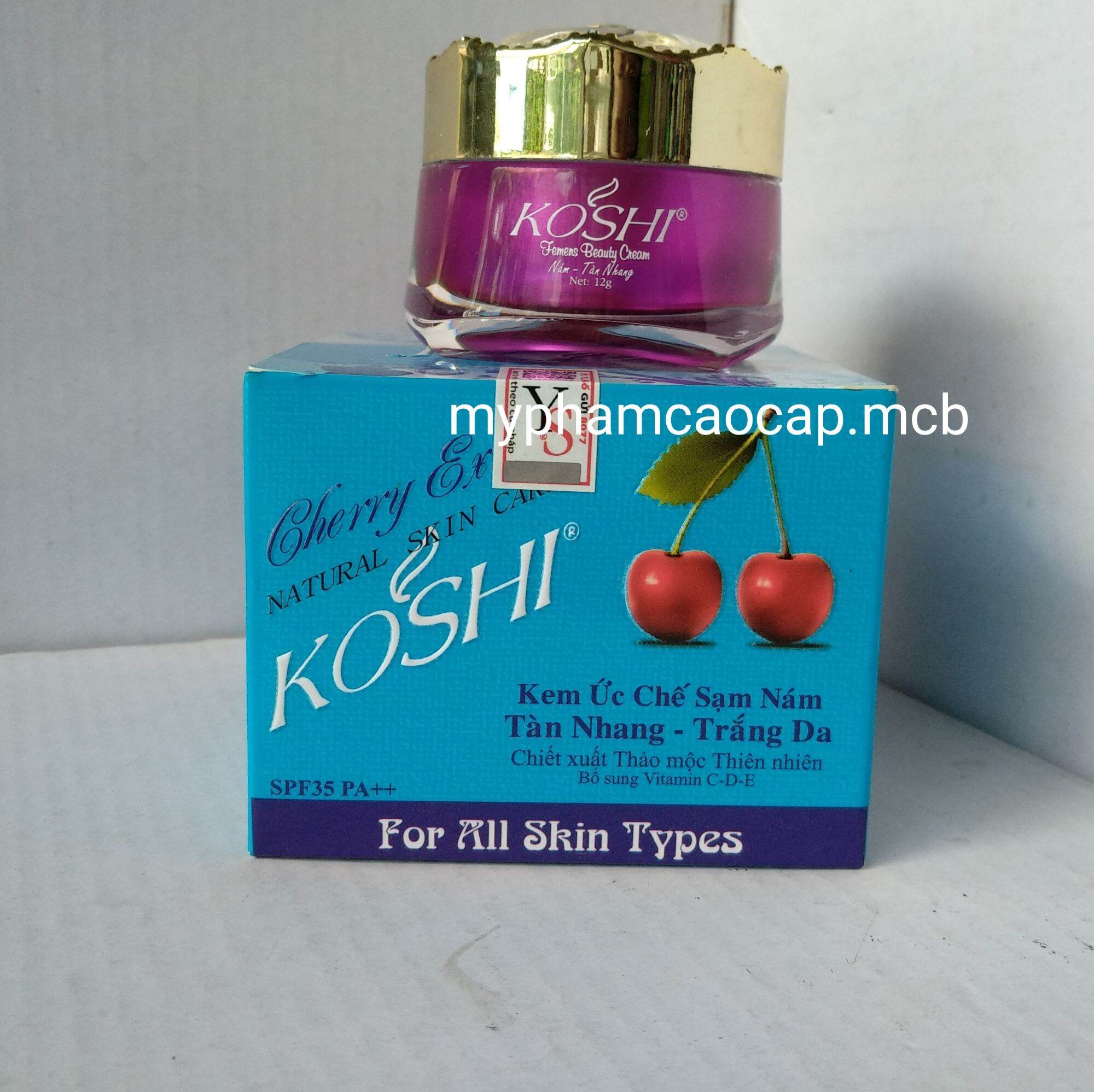 kem koshi cherry ức chế sạm nám tàn nhang trắng da 12g