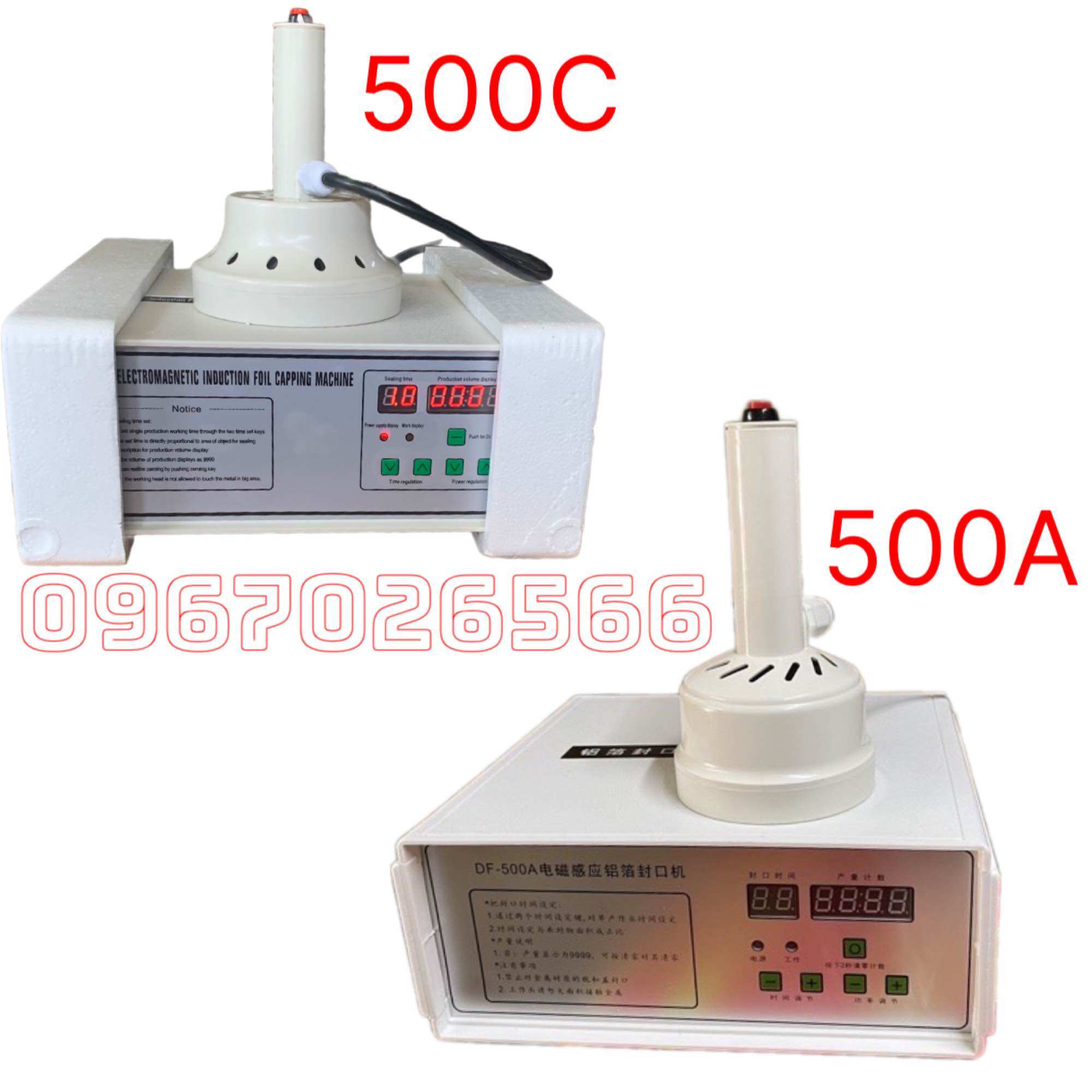 Máy dán màng seal nhôm, máy seal màng 500a-500c