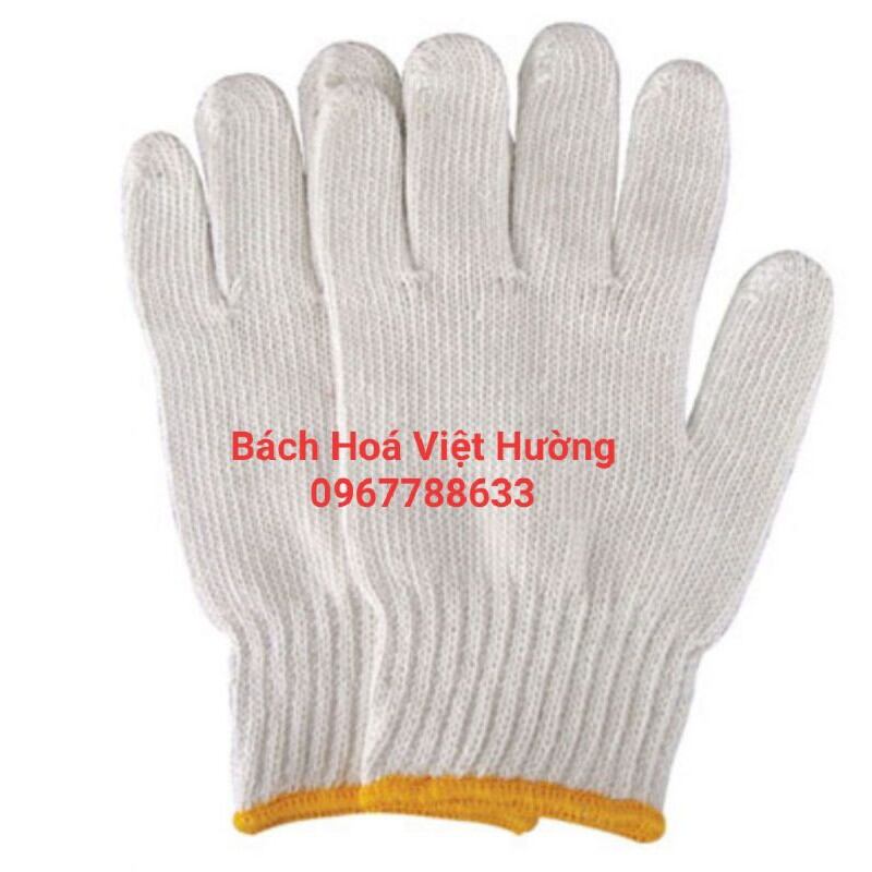 Găng tay bảo hộ lao động, găng tay sợi cotton trắng đẹp