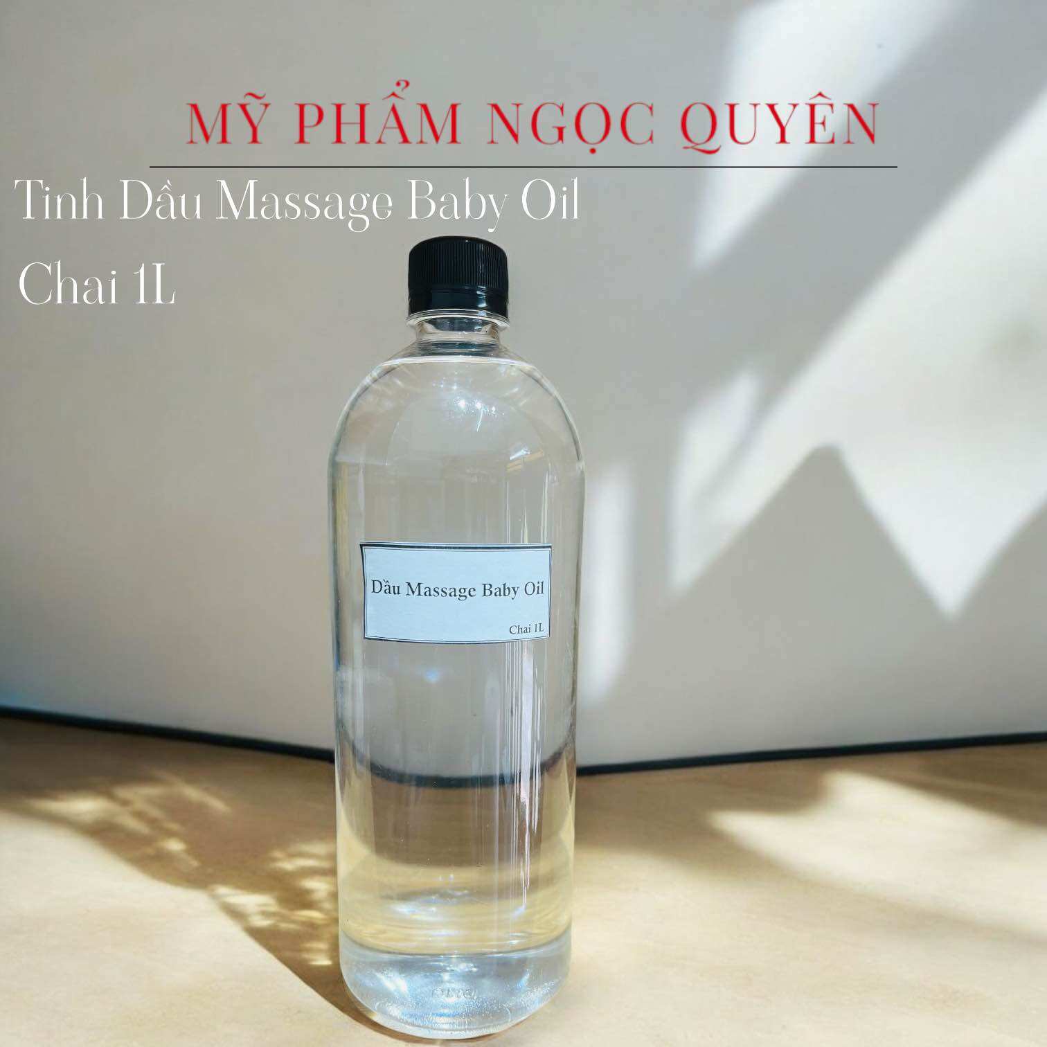 Dầu baby oil massage chai 1 lít - dầu nền massage