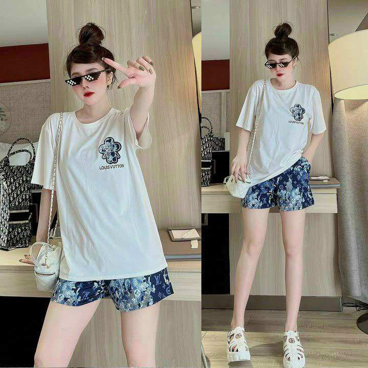 SÉT BỘ SHORT ĐI CHƠI COTTON PHỐI 3D SIÊU ĐẸP