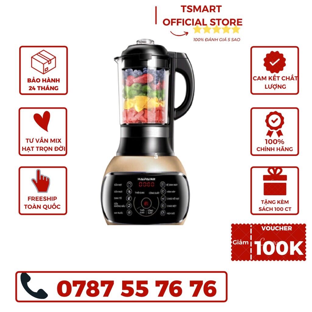 Máy nấu sữa hạt đa năng Haipai 788k - Bản mới 2021 - Freeship toàn quốc - Hàng chính hãng bảo hành 24 tháng