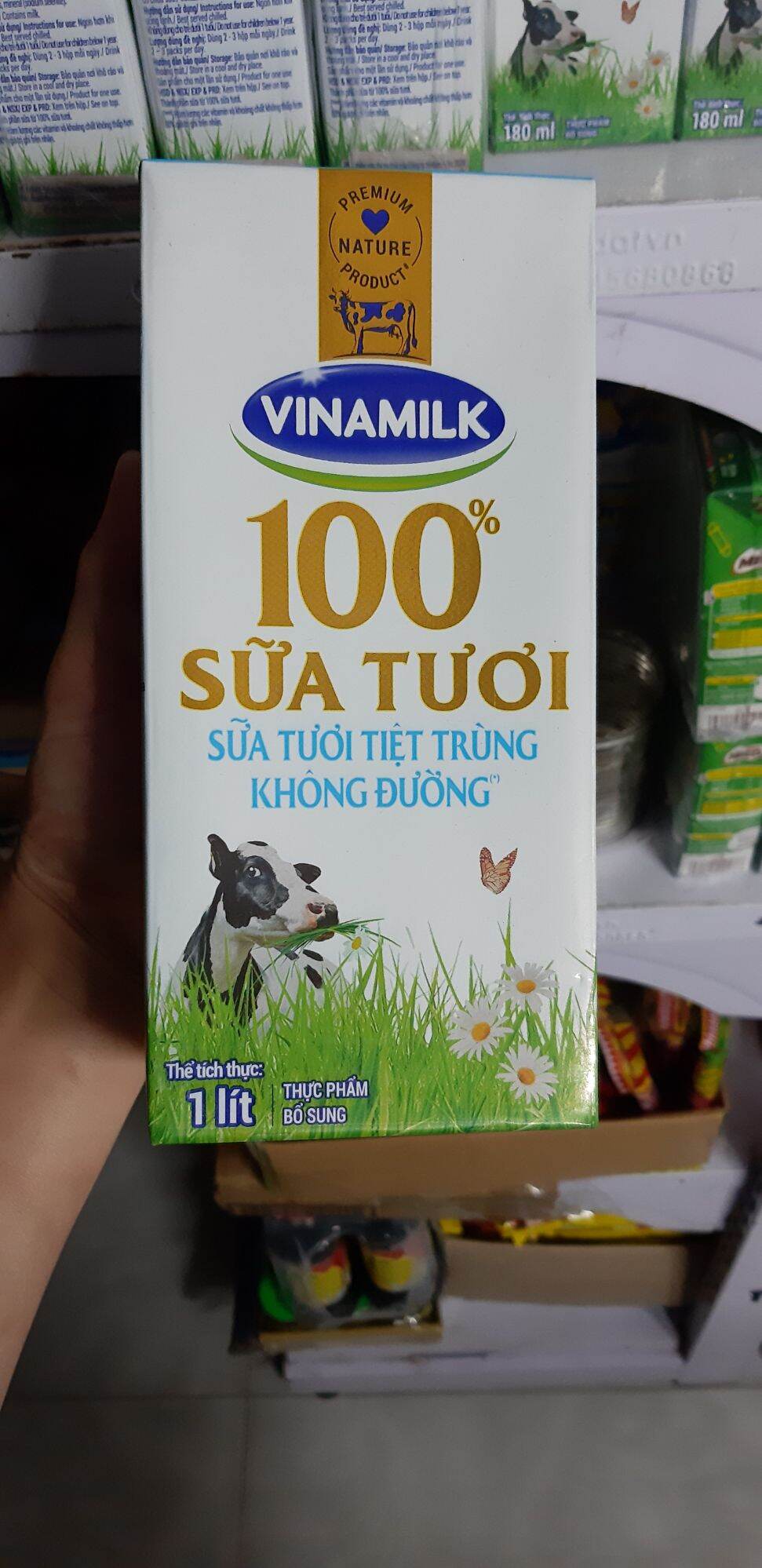 Sữa tươi vinamil không đường 1 lít