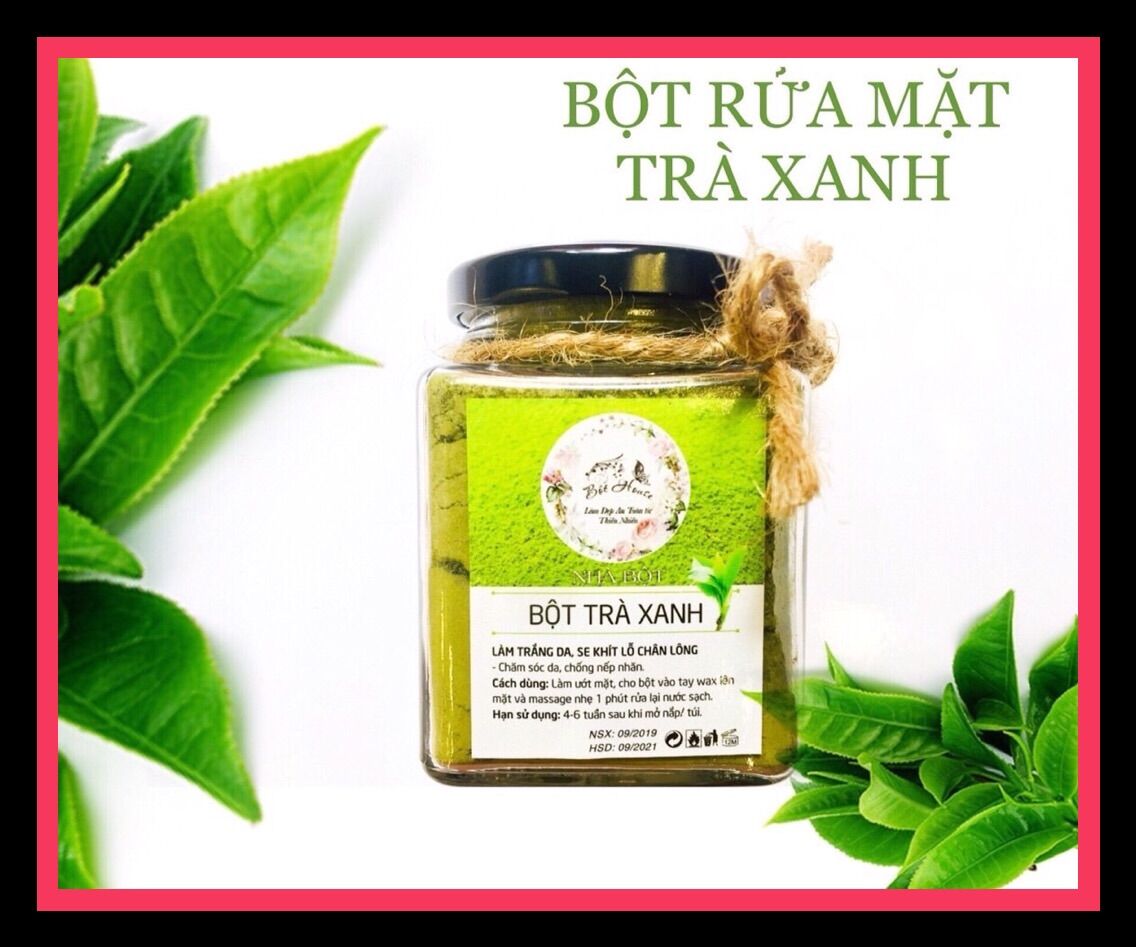 Bột rửa mặt trà xanh đánh bay nám và ngăn ngừa mụn hiệu quả/