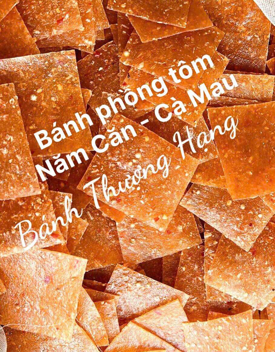Hộp 500gr bánh phồng tôm năm căn - cà mau đặc biệt 48% tôm