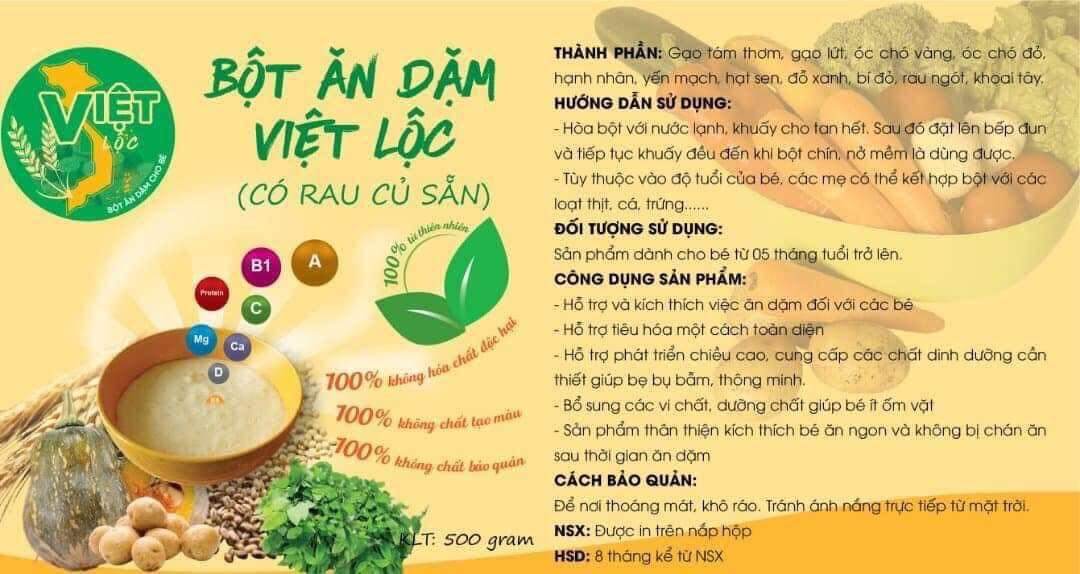 [HCM]BỘT ĂN DẶM VIỆT LỘC