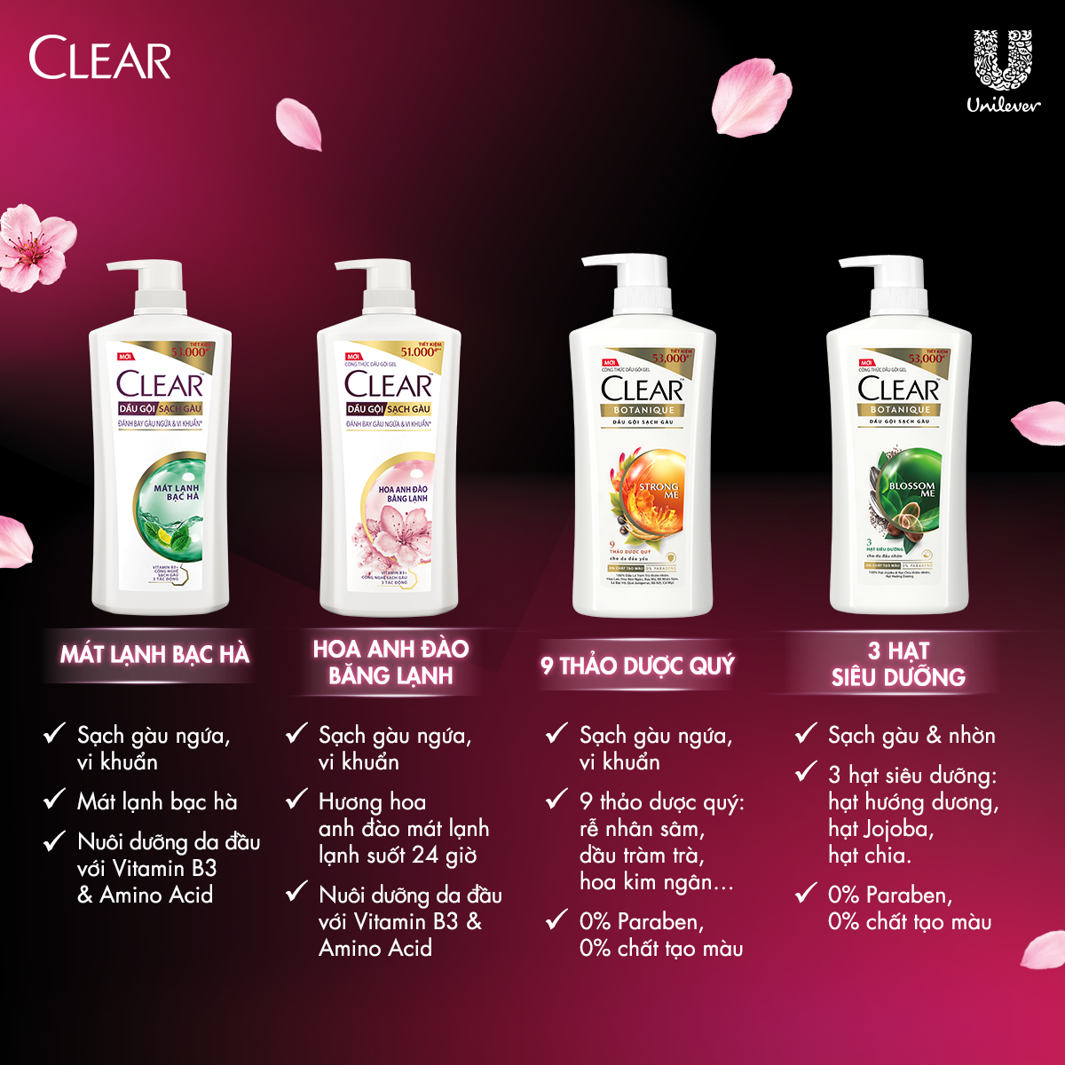 DẦU GỘI CLEAR THẢO DƯỢC 900G.( cho da đầu yếu)