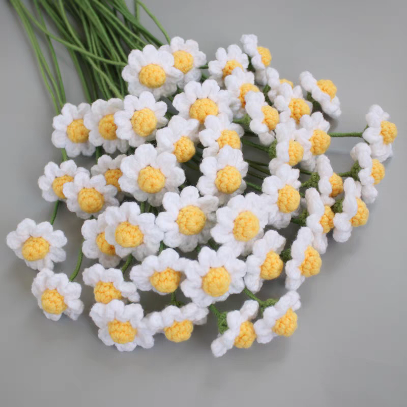 1 bông Hoa cúc baby bằng len đan  HANDMADE 🌻(cành không lá)