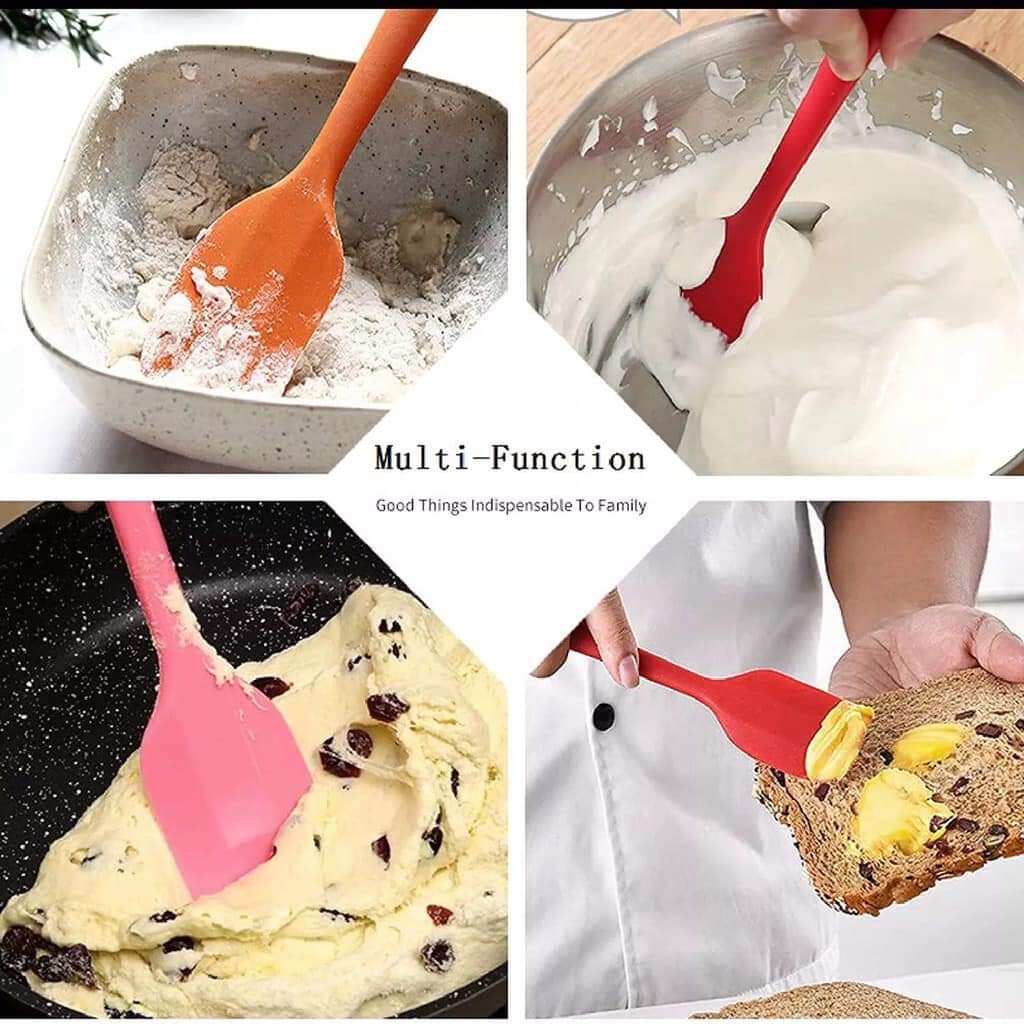 Spatula - Phới dẹt trộn bột, vét bột, nấu ăn...Silicon đúc liền
