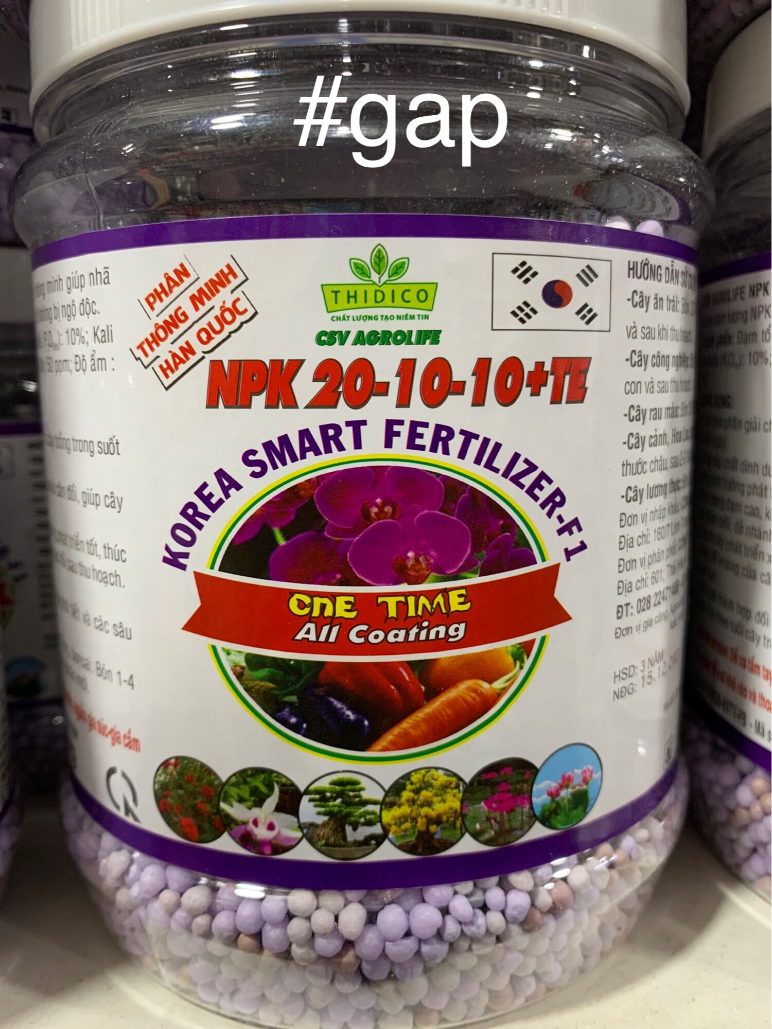 Phân tan chậm thông minh hàn quốc 20-10-10 te