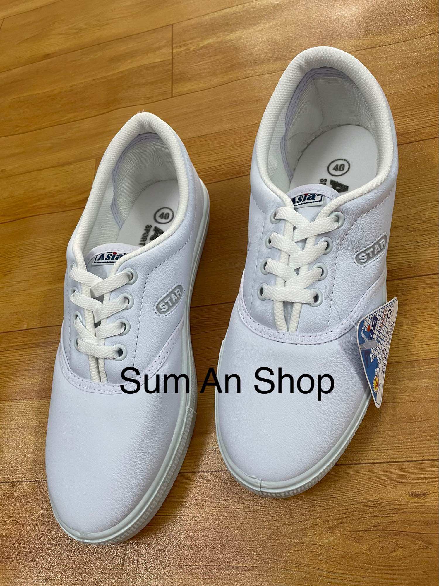 Giày thể dục da Si NAM cột da xi Trắng cột có size 44 thể thao học sinh Asia